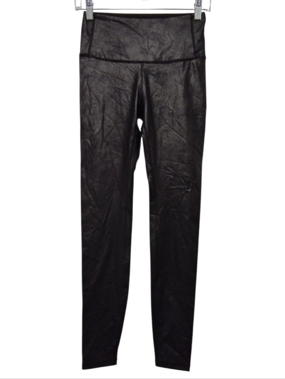 CRZ YOGA Women’s XS Faux Leather Leggings Black High Rise NWT